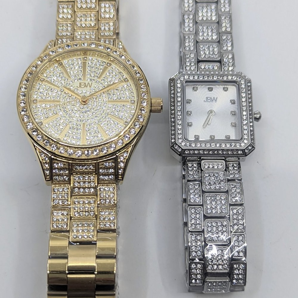 #603 JBW Diamond Gold Dial & JBW Arc Diamond Silver-tone Dial Ladies Watch